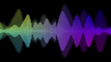 Neon renkli dalga formunun hareketli grafikleri. Yüksek kalite 4k görüntü