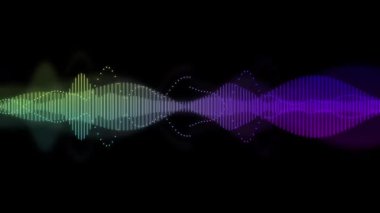 Neon renkli dalga formunun hareketli grafikleri. Yüksek kalite 4k görüntü