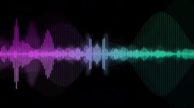 Neon renkli dalga formunun hareketli grafikleri. Yüksek kalite 4k görüntü