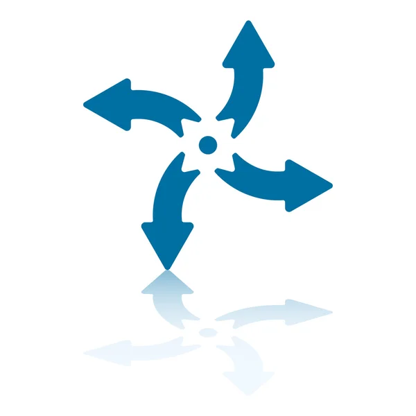 Cuatro direcciones Flechas — Archivo Imágenes Vectoriales