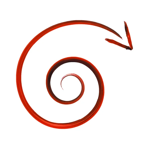 Flecha espiral roja — Vector de stock