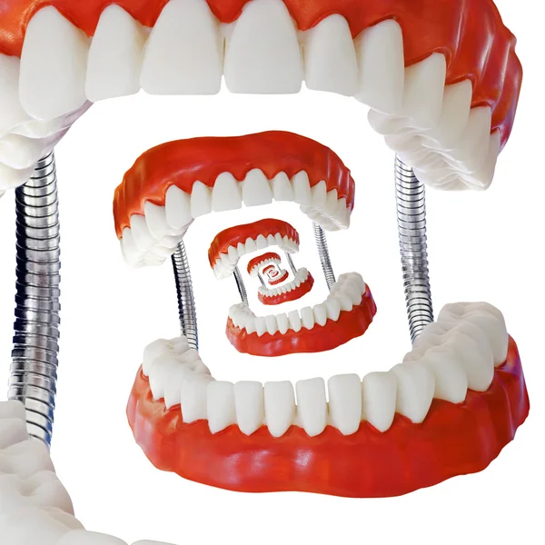 Droste Denture modello ritaglio — Foto Stock