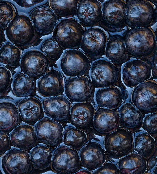 Mogen Aronia Melanocarpa Frukt Spherules Bakgrund — Stockfoto