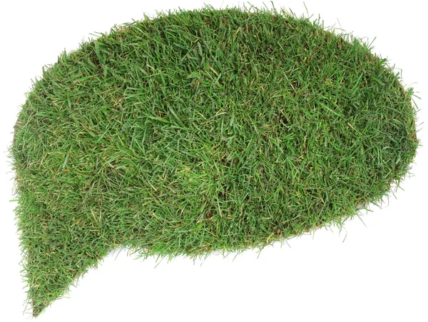 Bublina funkce rozpoznávání řeči trávy — Stock fotografie