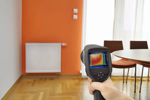 Radiator thermografie — Stockfoto