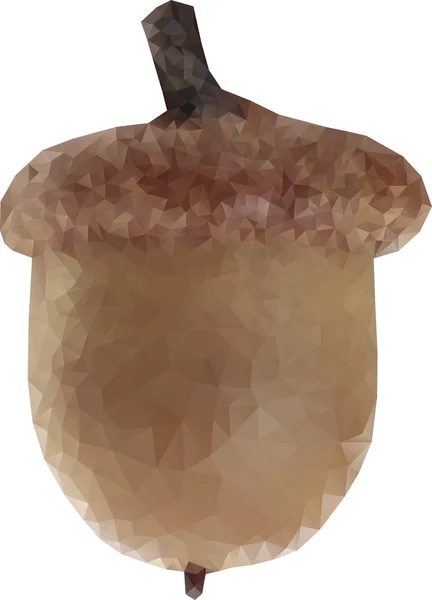 Acorn Low Poly — Wektor stockowy