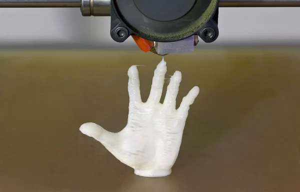 3D-Druck menschliche Hand — Stockfoto