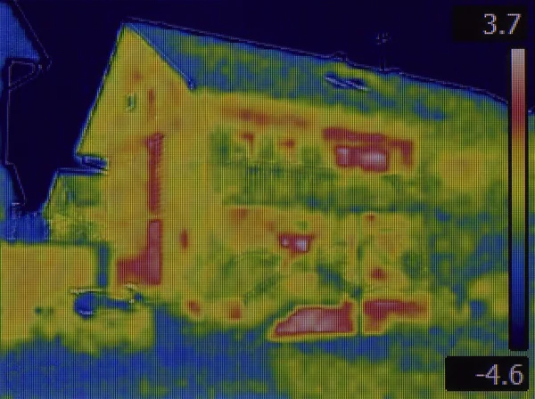 Huis thermografie — Stockfoto