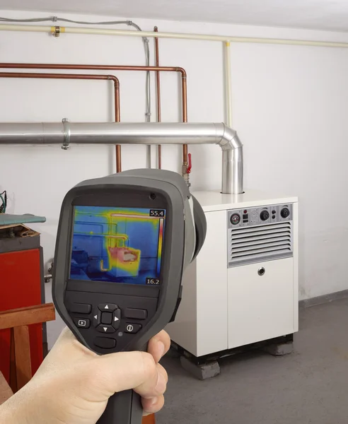 Gas oven thermografie — Stockfoto