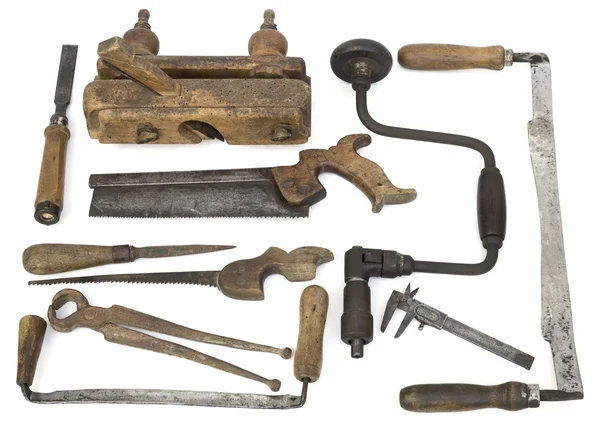 Oude timmerman tools — Stockfoto