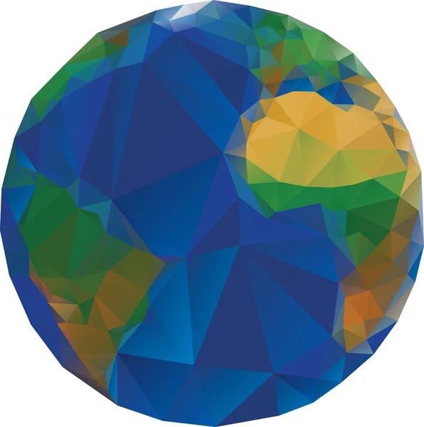 Globe mondial Low Poly — Image vectorielle