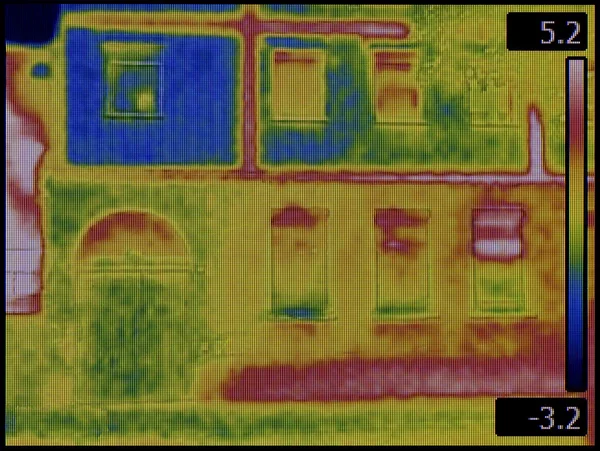 Energie-efficiëntie infrarood — Stockfoto