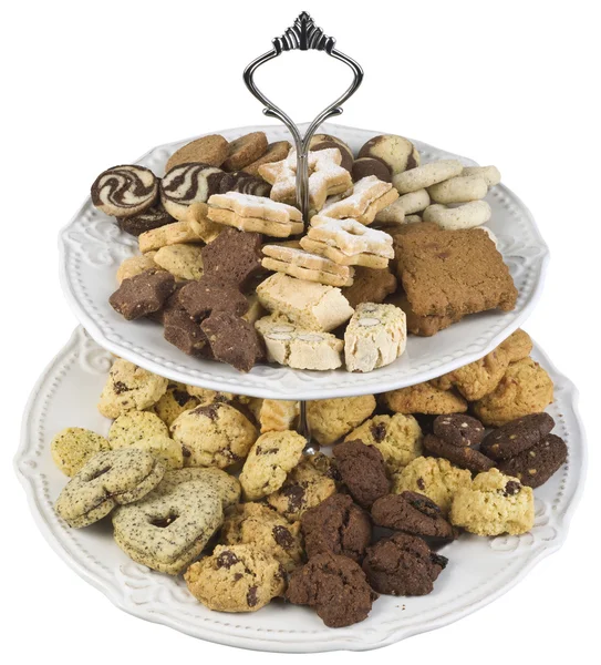 Placas de biscoitos recorte — Fotografia de Stock