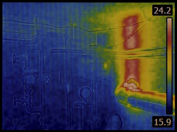 Centrale verwarming systeem infrarood — Stockfoto