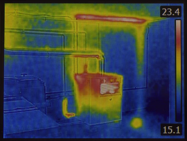 Imagem térmica de dissipação de calor — Fotografia de Stock