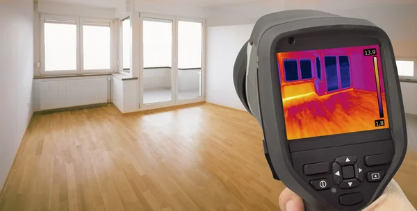 Heat Leak Infrared Detection — Stock Photo, Image