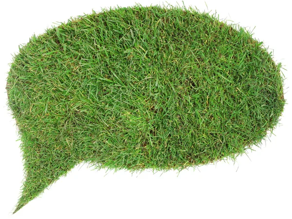 Grass Speech Balloon Cutout — Stock Photo, Image