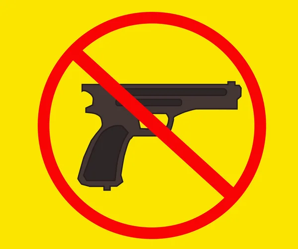 Sign no gun.Vector — стоковый вектор