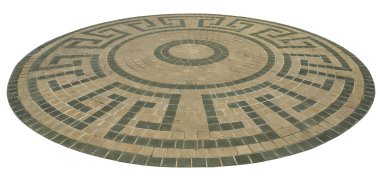 Beyaz arka plan üzerinde izole eski kiremit