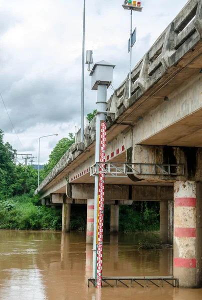 Water level meter equipment on the river — Stock Photo, Image