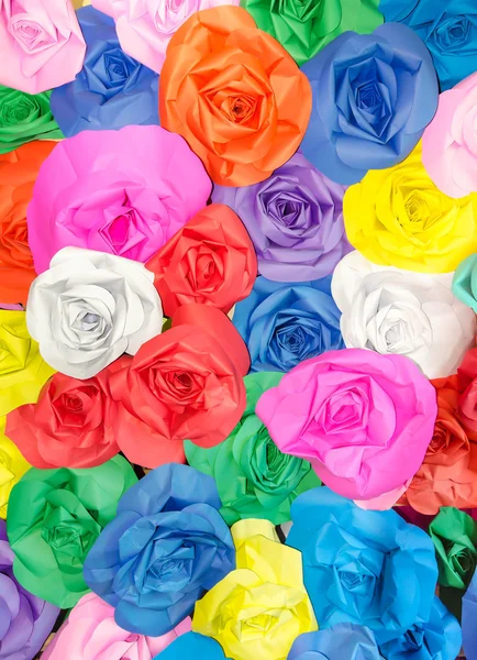 多彩的玫瑰织物 — 图库照片