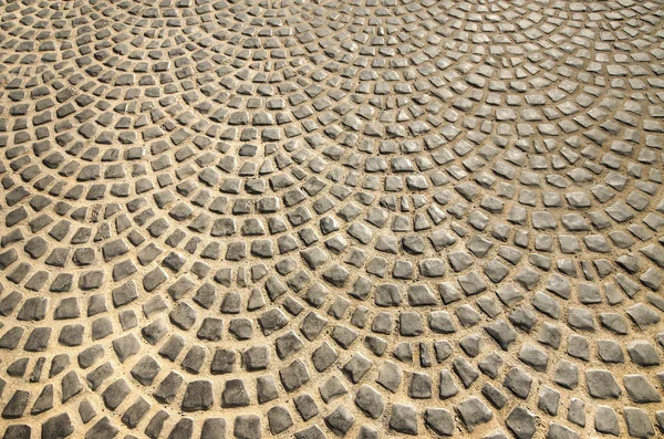 Cobblestoned pavement on floor background — Stock Photo, Image