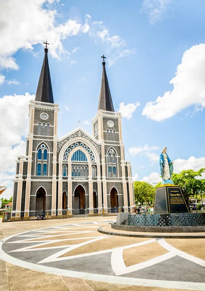 Chantaburi, Tailandia 31 de mayo de 2015: Iglesia antigua de la Iglesia Católica Romana — Foto de Stock