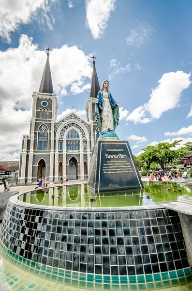 Chantaburi, Thailandia 31 maggio 2015: Vecchia chiesa cattolica romana — Foto Stock