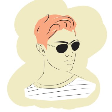 men fashion sun glass vector