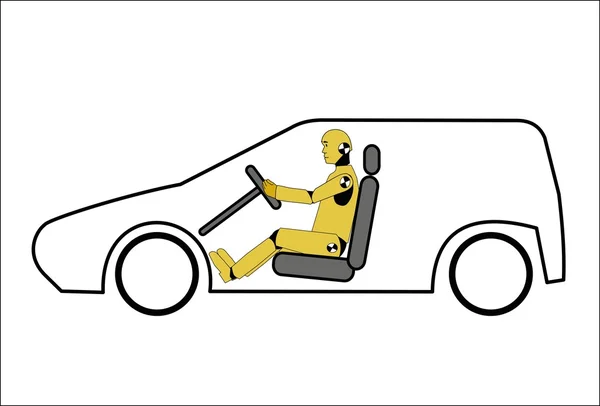 Crash test dummy — Stock Vector