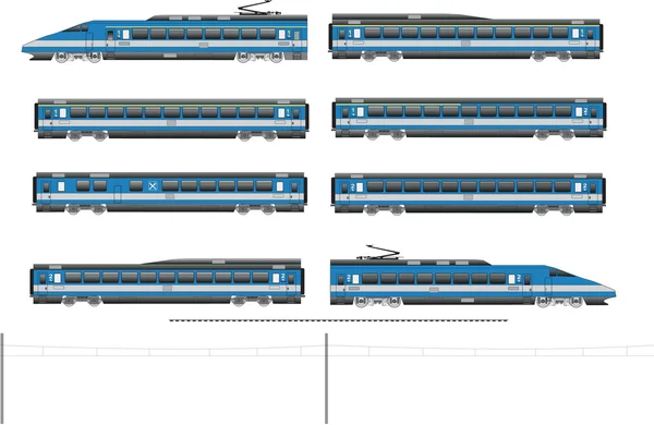 High speed train kit — Stock Vector