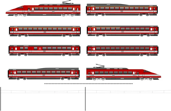 Kit tren de alta velocidad — Vector de stock