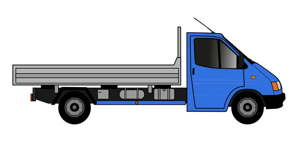 Flatbed kleine vrachtwagen — Stockvector