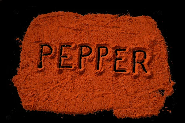 Peppar i röd paprika krydda — Stockfoto