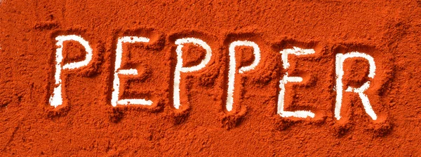Peppar i röd paprika krydda — Stockfoto
