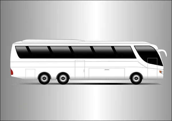 White coach side wiev — Stock Vector