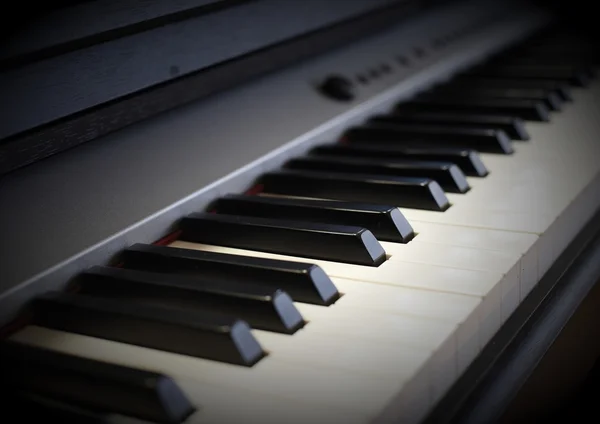 Detail van het piano toetsenbord — Stockfoto