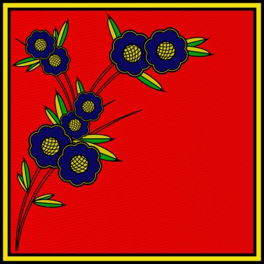 Retro çiçek el ilanı