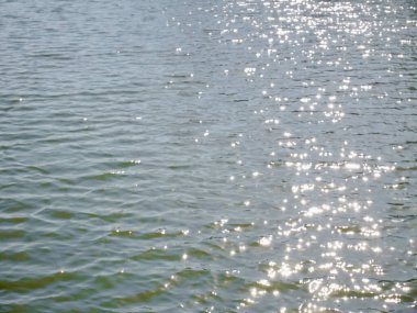 Işık Yansımalı Durgun Suyun Tam Çerçeve Arkaplanı