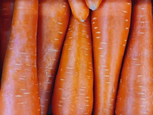 Полная Рамка Крупный План Текстура Фон Свежей Апельсиновой Моркови — стоковое фото