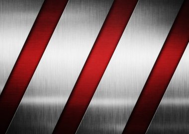 Teknoloji tasarımı için gümüş desenli kırmızı metal arka plan. 3d illüstrasyon