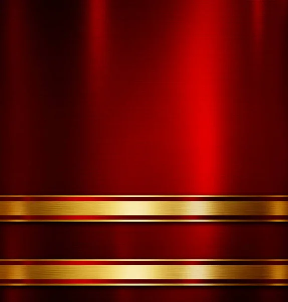 赤い背景の金リボンクリスマスのコンセプト3Dイラスト — ストック写真