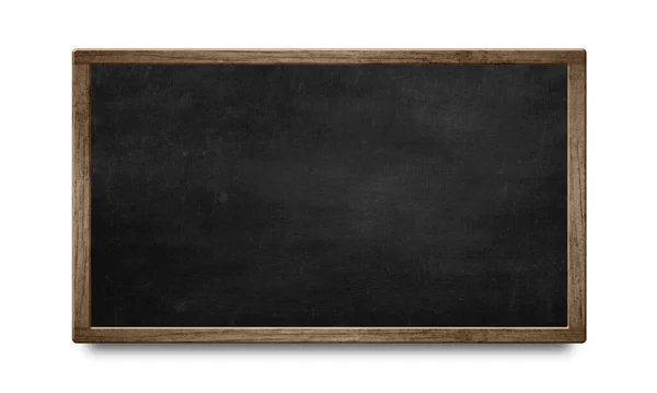 Blackboard Texture Old Vintage Wooden Frame Design Element Isolated White — Stock Photo, Image