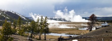 Yellowstone Ulusal Parkı panoramik manzara
