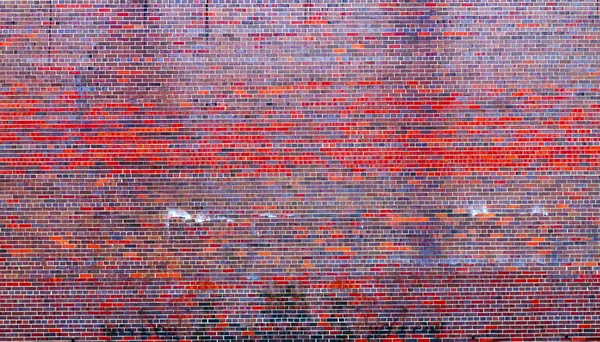 Vzorek pozadí červená cihlová zeď — Stock fotografie