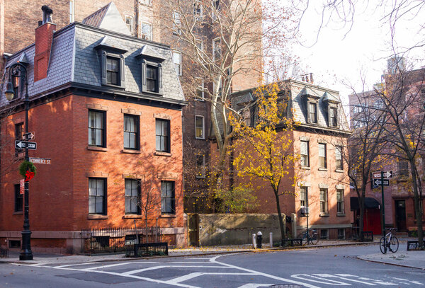 Commerce Street scene in the historic Greenwich Village neighborhood of Manhattan in New York City
