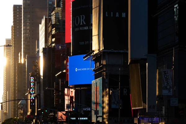 New York City Usa June 2020 Sunset Light Shines Empty — Stock Photo, Image