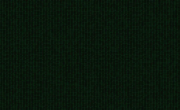 Випадковий Візерунок Зеленого Двійкового Коду Одиницями Нулями Фоні Чорного Терміналу — стокове фото