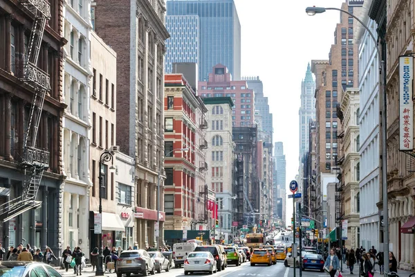 Nova Circa Cidade Iorque 2019 Ruas Calçadas Estão Lotadas Pessoas — Fotografia de Stock