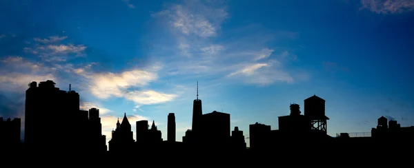 New York City panoramisch Skyline gebouwen — Stockfoto